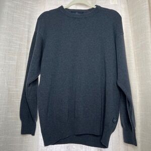 NWT Vintage Valentino Jeans Wool Sweater Knit Crew Neck‎ Blue Gray Men's XL 52